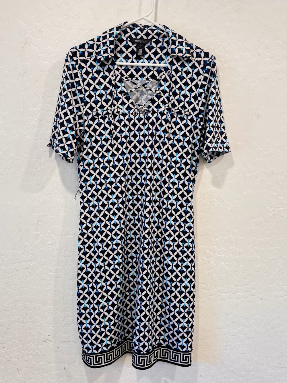 White House Black Market Geometric Print Midi Dress Women’s Medium Office